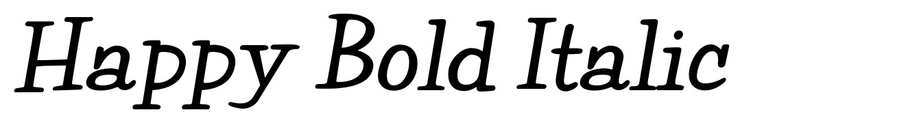 Happy Bold Italic
